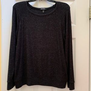 Buffalo David Bitton Black & Gray Cozy Top Small